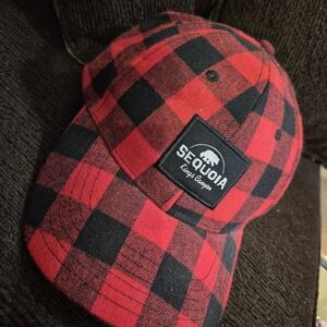 Sequoia Red and Black Checkered Hat